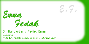 emma fedak business card