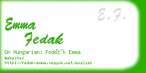 emma fedak business card